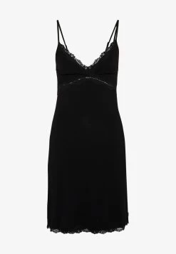 Anna Field HEIDI SHORT SLEEVES VISCOSE NIGHTDRESS - Nachthemd - Black -Fashion Verkauf 09bf0e44fa95471b8c6347b5c956e75d
