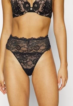 Anna Field 5PP HIGH RISE LACE THONG - String - Black -Fashion Verkauf 261539c447ee458fa0e0b69775c783a4