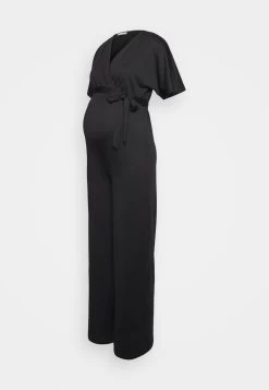 SHORT SLEEVE WRAP JUMPSUIT - Jumpsuit - Black -Fashion Verkauf 286fe87934f24d35b2bce0374302b708