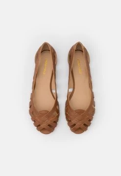 Anna Field LEATHER - Peeptoe Ballerina - Cognac -Fashion Verkauf 2a56c760ff704ea58802d90c498fc669