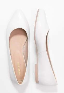 Anna Field LEATHER - Klassischer Ballerina - White -Fashion Verkauf 5349e423a8294b93817ed324fcb669a4