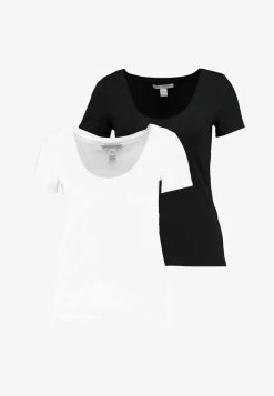 Anna Field 2 PACK - T-Shirt Basic - White/black -Fashion Verkauf 649693eb35dd4a52a4dfcb4efd25b2fd
