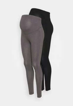 2 PACK - Leggings - Hosen - Grey/black -Fashion Verkauf 97f773dd19b84eacbe87df1cc54b0026