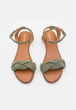 Anna Field LEATHER - Riemensandalette - Khaki -Fashion Verkauf 9a88df08c5874fc2bfff3b2e487eff3d