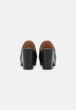 WIDE FIT - Pantolette Hoch - Black -Fashion Verkauf b55520beef73467197135975547764b9