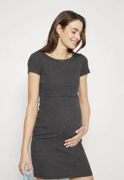 SHORT SLEEVES - Jerseykleid - Mottled Dark Grey -Fashion Verkauf c43c1acc53fa4f7aba38b9e5cc96a3b1