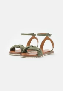 Anna Field LEATHER - Riemensandalette - Khaki -Fashion Verkauf da379952beb04a73940756bd6b440dc5