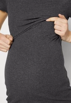 SHORT SLEEVES - Jerseykleid - Mottled Dark Grey -Fashion Verkauf e14d91824e05474587cb552a4f26da30